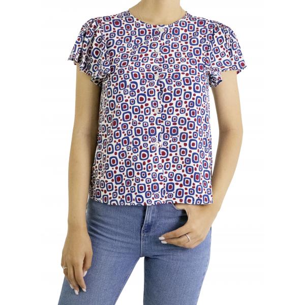 Camicia fantasia con volant 